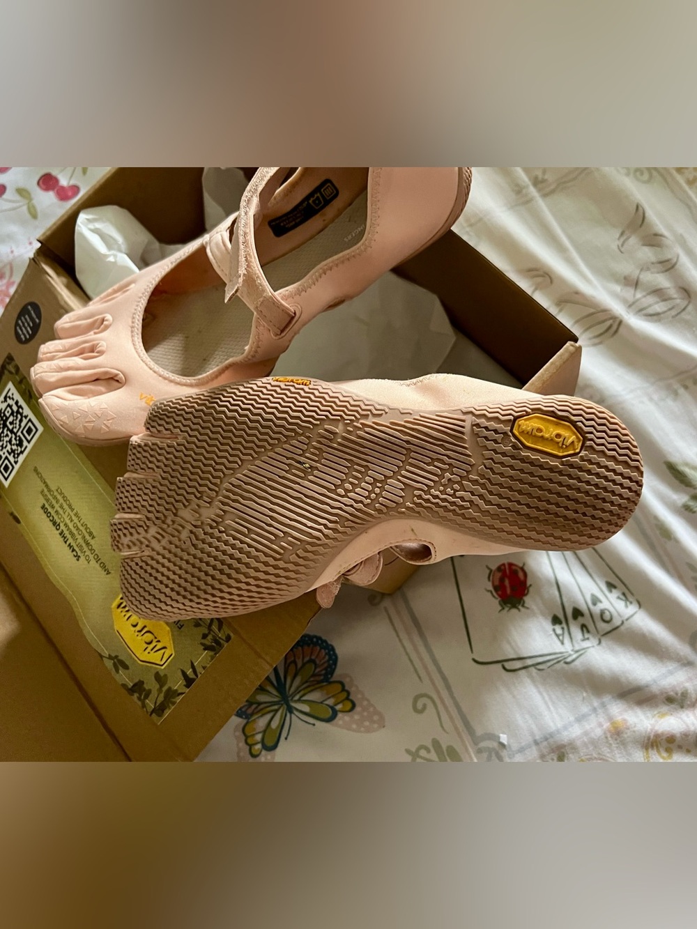 Vibram V-Soul Five Finger Women's Blush Pink Ballet Flats - Picture 4 of 6